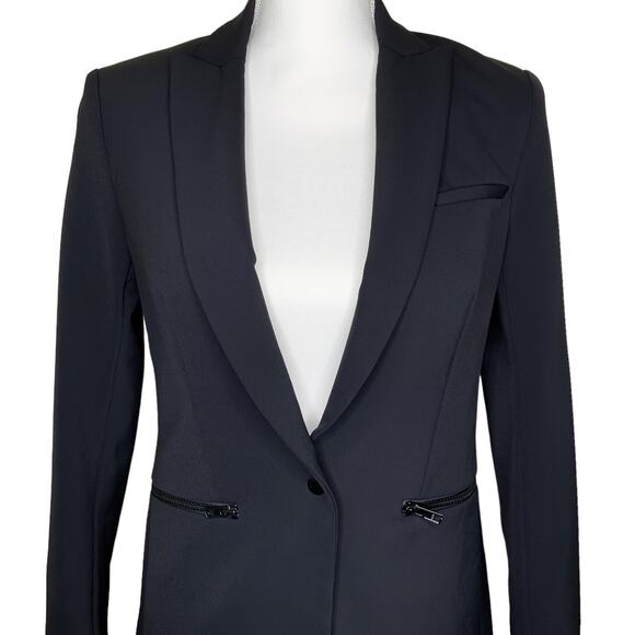 Veronica Beard Black Scuba Dickey Jacket Blazer Size 2 - Picture 7 of 16